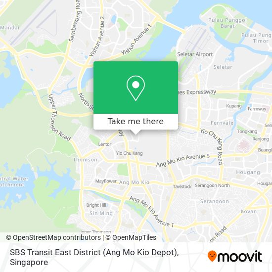 SBS Transit East District (Ang Mo Kio Depot) map