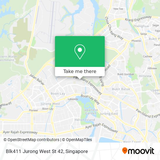 Blk411 Jurong West St 42 map