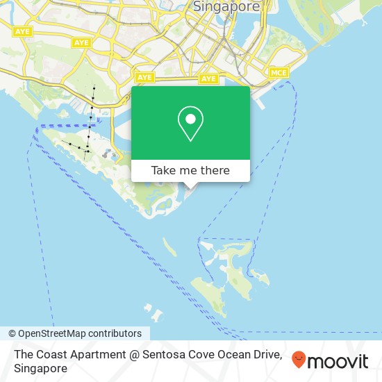 The Coast Apartment @ Sentosa Cove Ocean Drive map