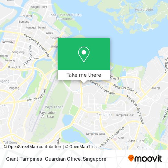 Giant Tampines- Guardian Office map