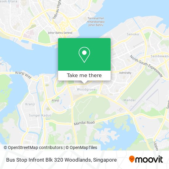 Bus Stop Infront Blk 320 Woodlands map