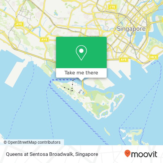 Queens at Sentosa Broadwalk map