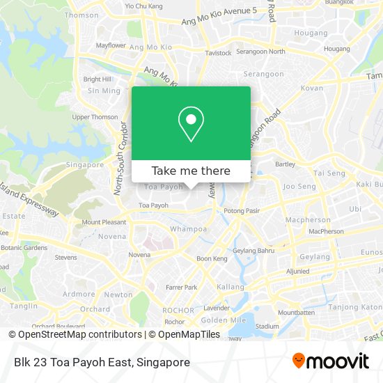 Blk 23 Toa Payoh East map