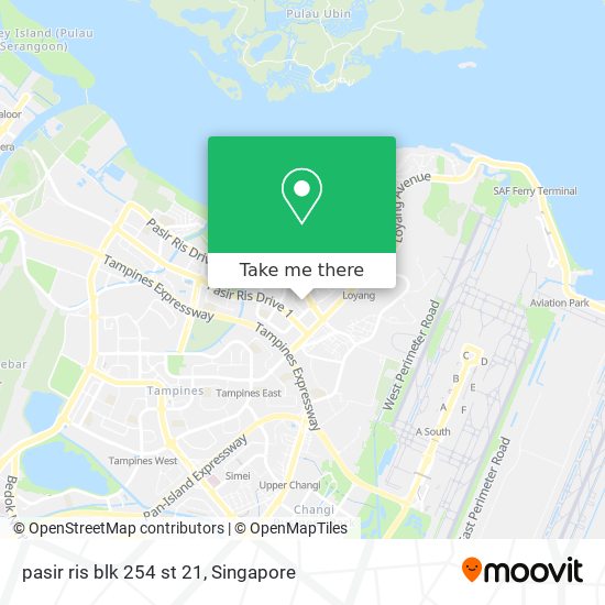 pasir ris blk 254 st 21 map
