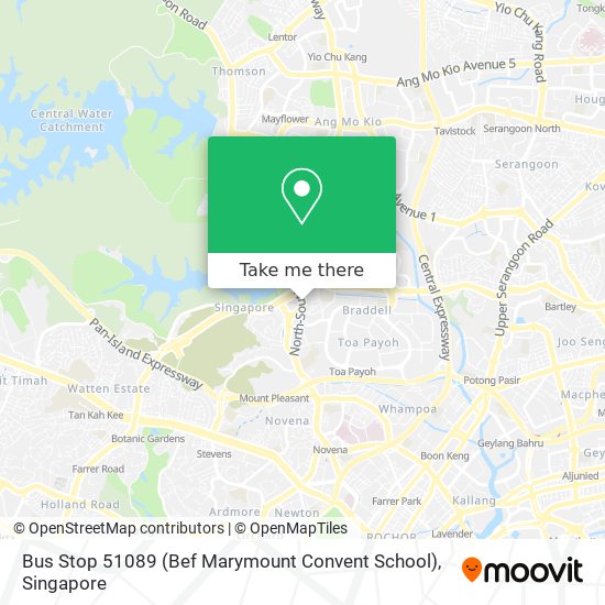 Bus Stop 51089 (Bef Marymount Convent School) map