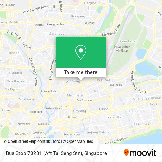 Bus Stop 70281 (Aft Tai Seng Stn) map