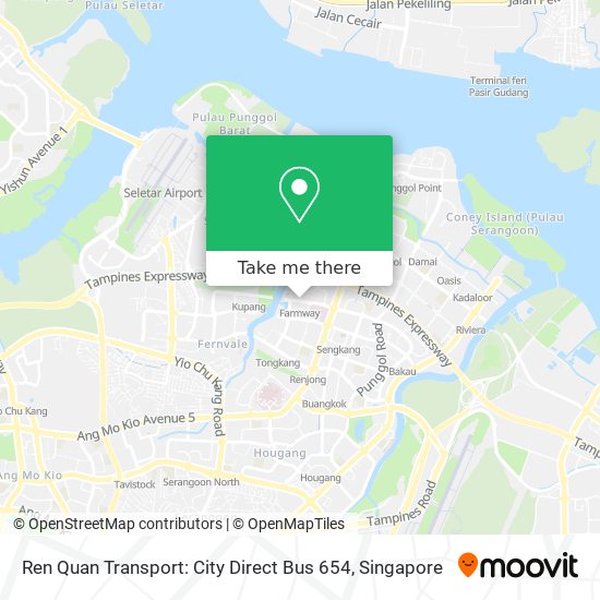 Ren Quan Transport: City Direct Bus 654 map