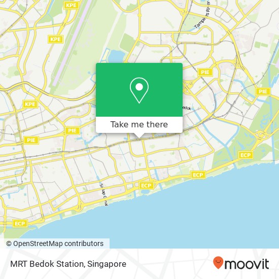 MRT Bedok Station map