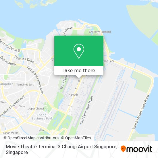 Movie Theatre Terminal 3 Changi Airport Singapore地图