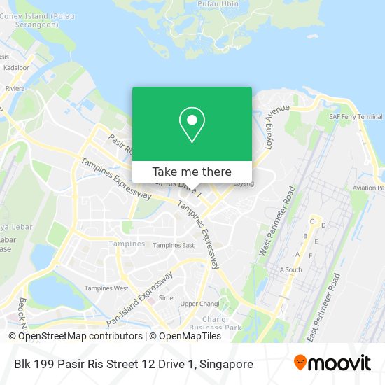 Blk 199 Pasir Ris Street 12 Drive 1 map