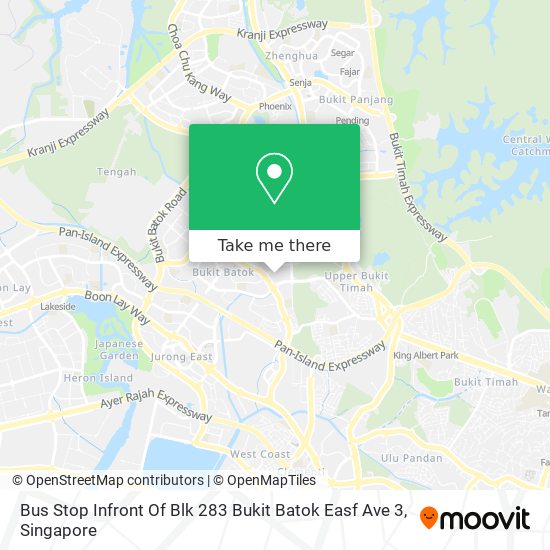 Bus Stop Infront Of Blk 283 Bukit Batok Easf Ave 3 map