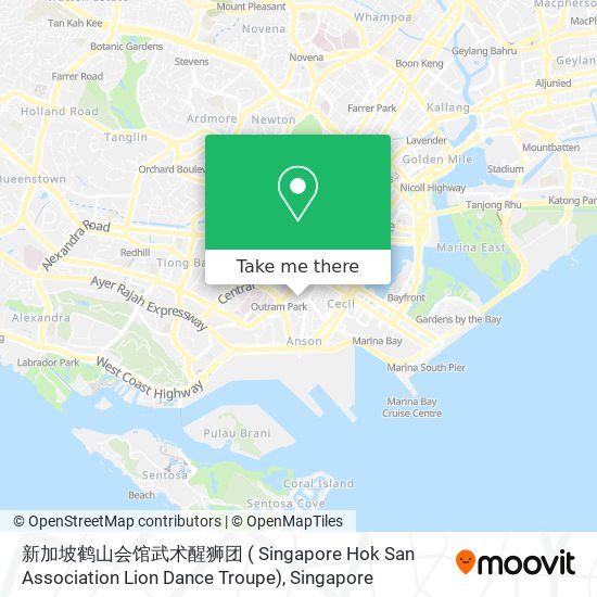 新加坡鹤山会馆武术醒狮团 ( Singapore Hok San Association Lion Dance Troupe)地图