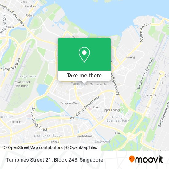 Tampines Street 21, Block 243 map
