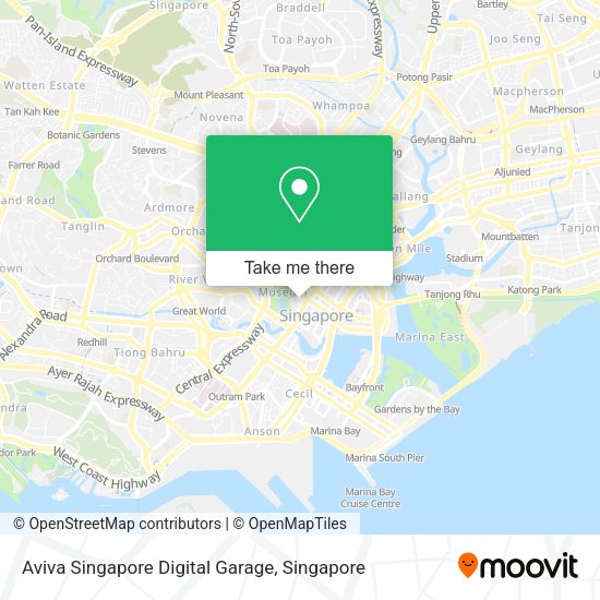 Aviva Singapore Digital Garage map