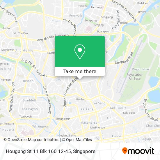 Hougang St 11 Blk 160 12-45 map