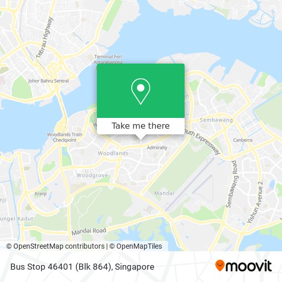 Bus Stop 46401 (Blk 864) map