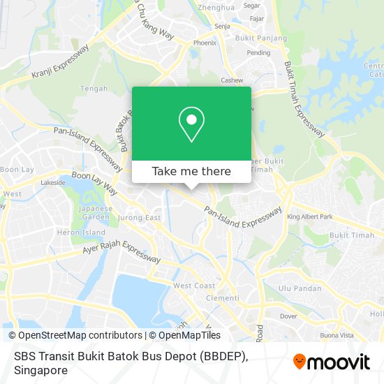 SBS Transit Bukit Batok Bus Depot (BBDEP) map