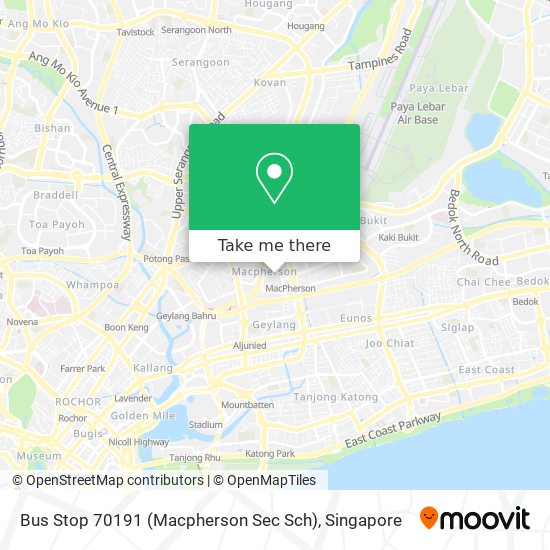 Bus Stop 70191 (Macpherson Sec Sch) map