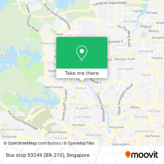 Bus stop 53249 (Blk 210) map