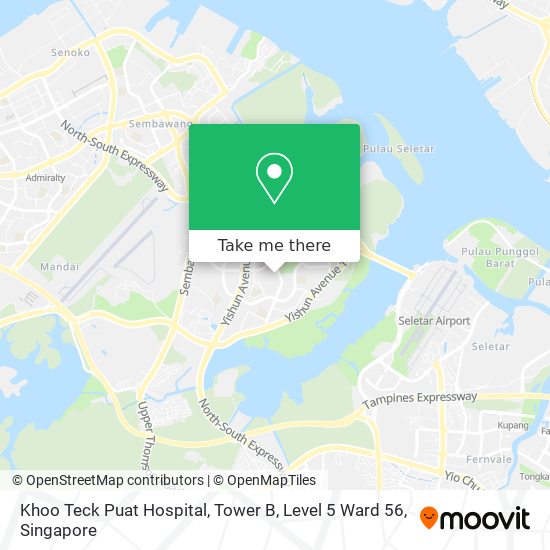 Khoo Teck Puat Hospital, Tower B, Level 5 Ward 56 map