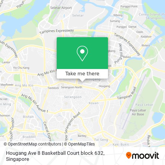 Hougang Ave 8 Basketball Court block 632 map