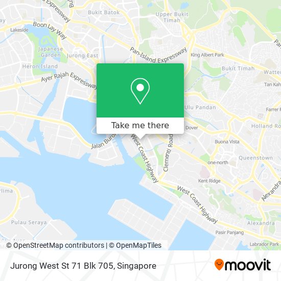 Jurong West St 71 Blk 705 map