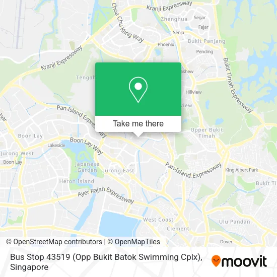 Bus Stop 43519 (Opp Bukit Batok Swimming Cplx) map