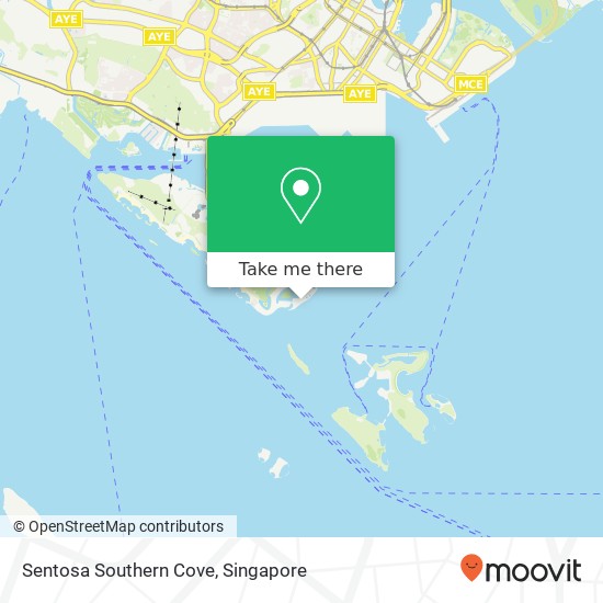 Sentosa Southern Cove map