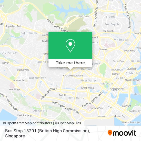 Bus Stop 13201 (British High Commission) map