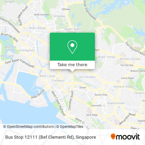 Bus Stop 12111 (Bef Clementi Rd) map