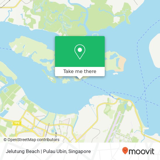 Jelutung Beach | Pulau Ubin map