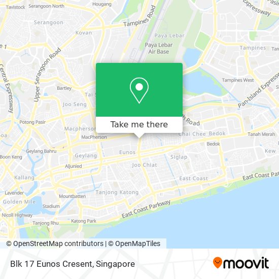 Blk 17 Eunos Cresent map