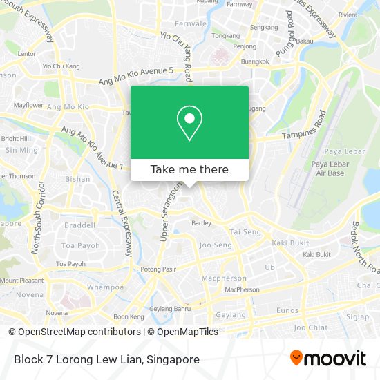 Block 7 Lorong Lew Lian map