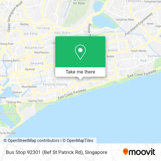 Bus Stop 92301 (Bef St Patrick Rd)地图