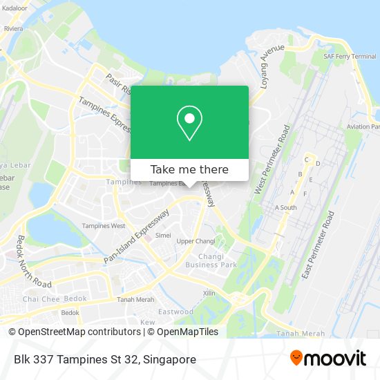 Blk 337 Tampines St 32 map