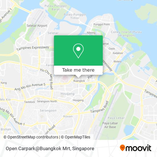 Open Carpark@Buangkok Mrt map