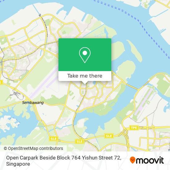 Open Carpark Beside Block 764 Yishun Street 72 map