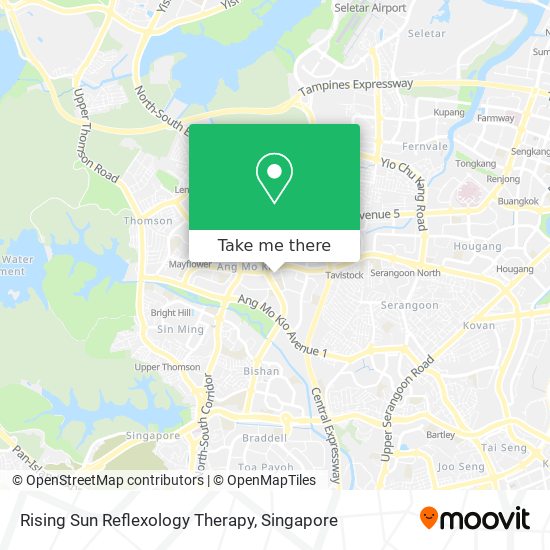 Rising Sun Reflexology Therapy map