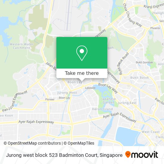 Jurong west block 523 Badminton Court map