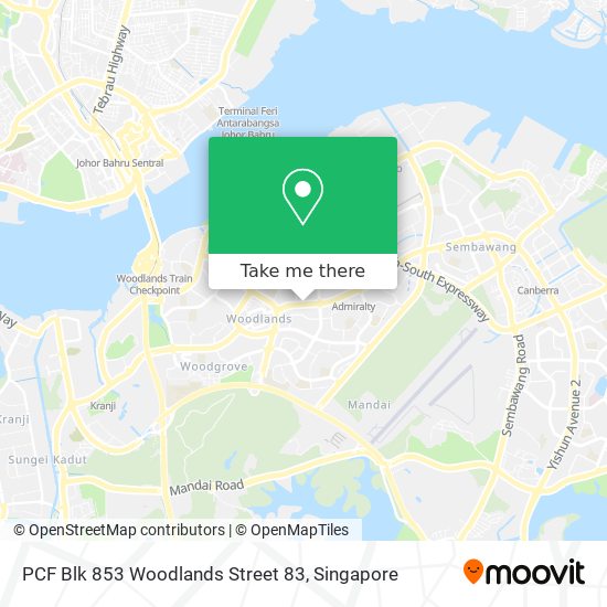PCF Blk 853 Woodlands Street 83 map
