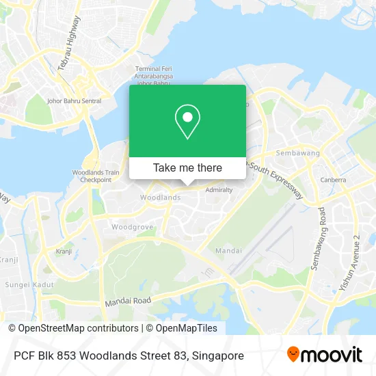 PCF Blk 853 Woodlands Street 83 map