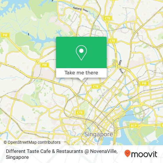 Different Taste Cafe & Restaurants @ NovenaVille map