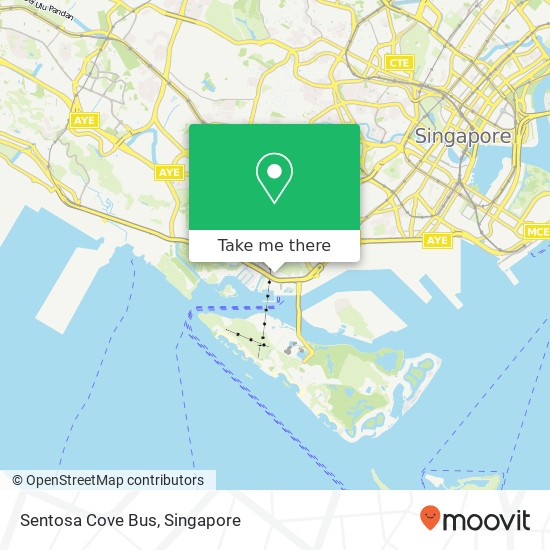 Sentosa Cove Bus map