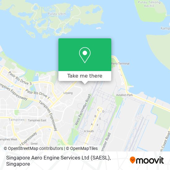 Singapore Aero Engine Services Ltd (SAESL)地图