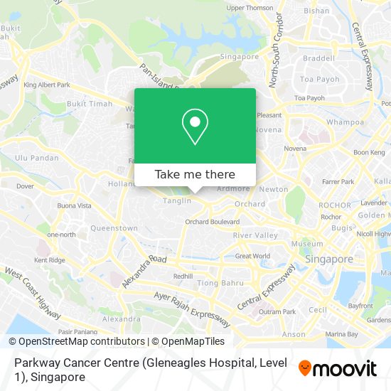 Parkway Cancer Centre (Gleneagles Hospital, Level 1) map
