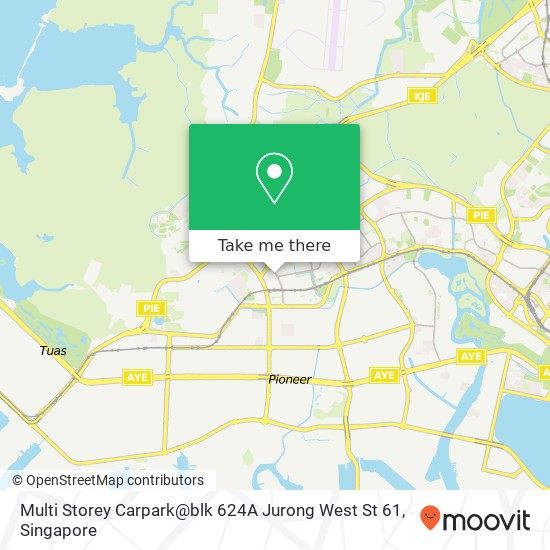 Multi Storey Carpark@blk 624A Jurong West St 61 map