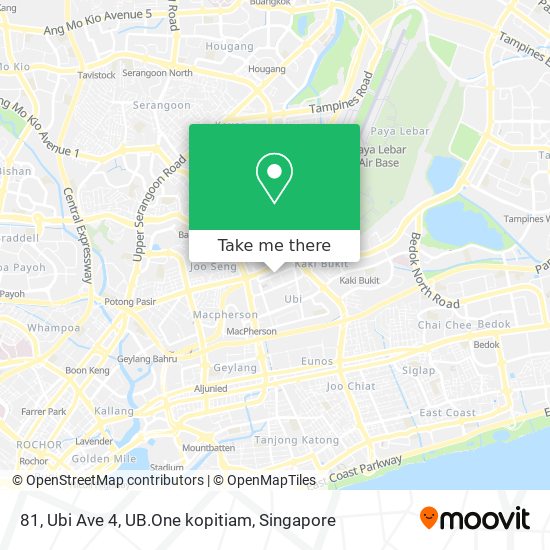 81, Ubi Ave 4, UB.One kopitiam map