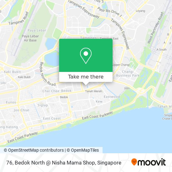 76, Bedok North @ Nisha Mama Shop map