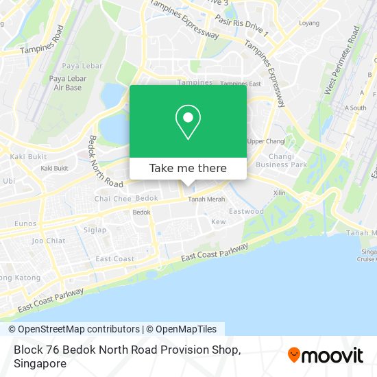 Block 76 Bedok North Road Provision Shop map