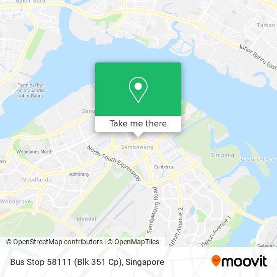 Bus Stop 58111 (Blk 351 Cp) map